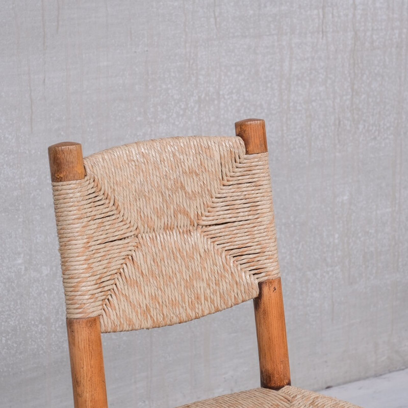 Conjunto de 7 cadeiras "Bauche - 19" vintage de Charlotte Perriand, França 1960