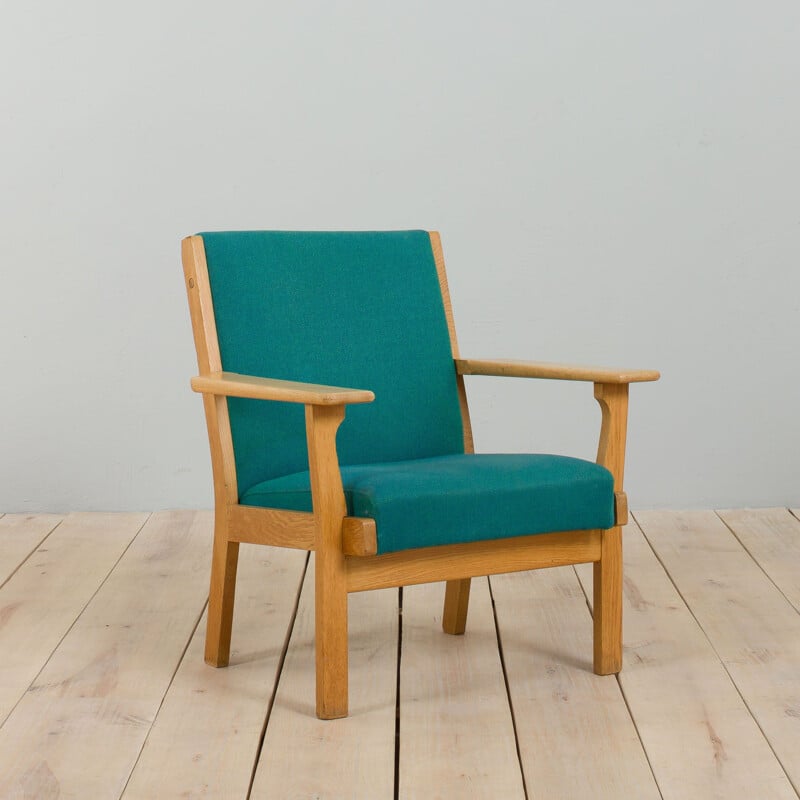 Fauteuil vintage "Ge 181" en chêne par Hans Wegner, Danemark 1970