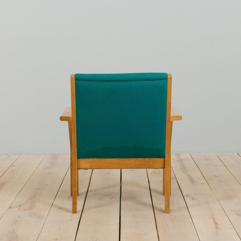 Vintage oakwood "Ge 181" armchair by Hans Wegner, Denamrk 1970s