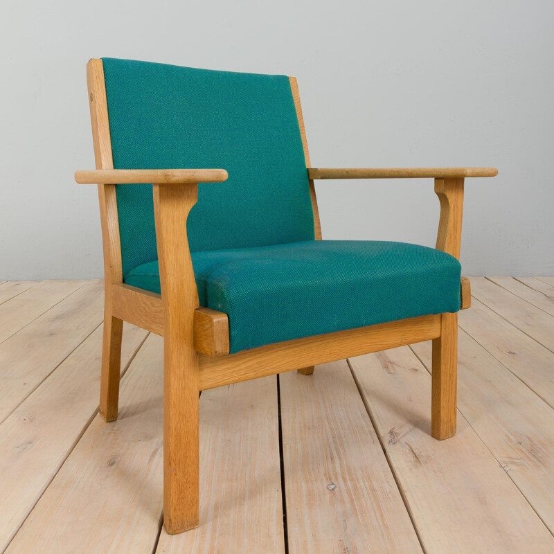 Ge 181" vintage eiken fauteuil van Hans Wegner, Denemarken 1970