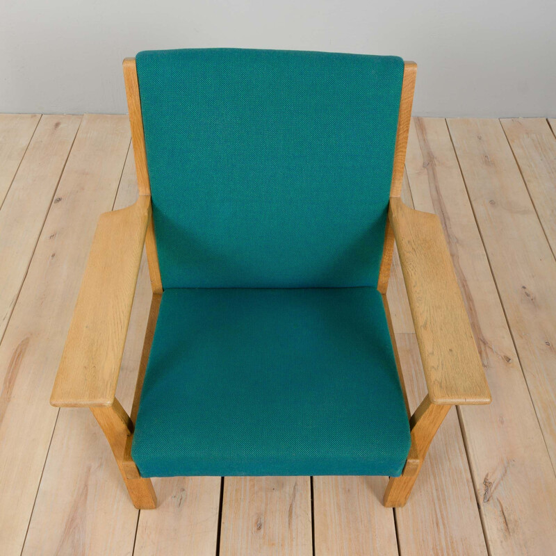 Ge 181" vintage eiken fauteuil van Hans Wegner, Denemarken 1970