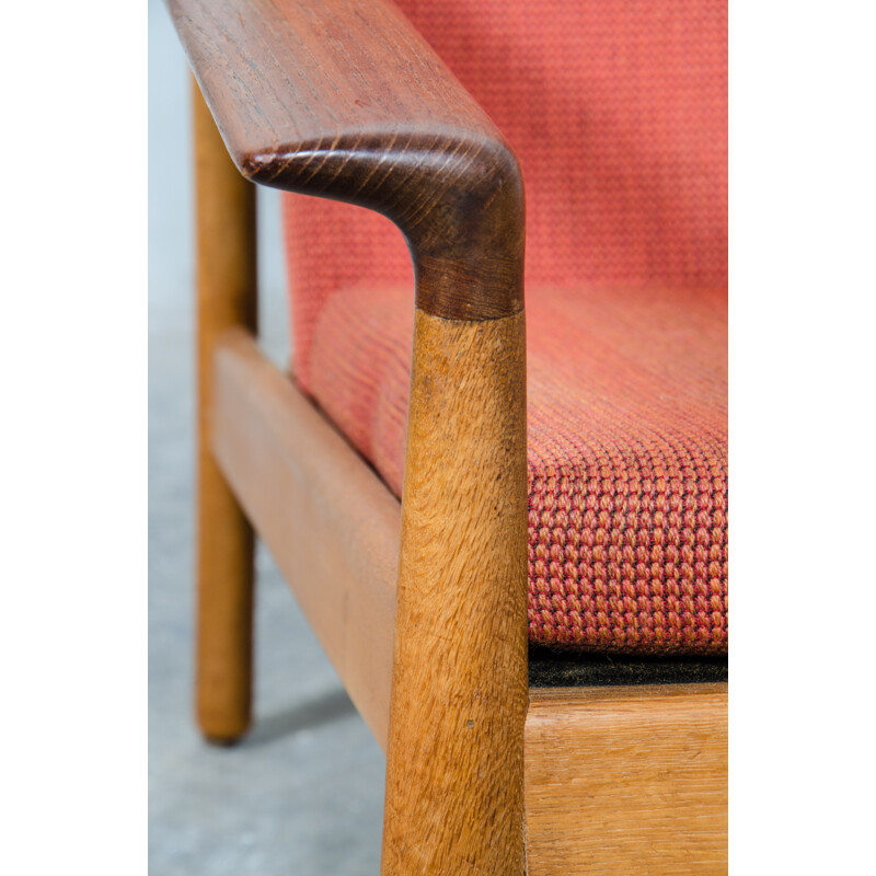 Dutch Bovenkamp easy chair in oak and teak, Aksel BENDER MADSEN - 1960s