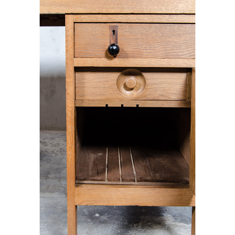 Dutch "School of The Hague" desk in oak - 1930s