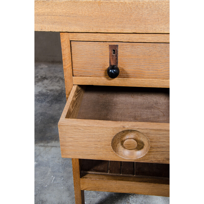 Dutch "School of The Hague" desk in oak - 1930s