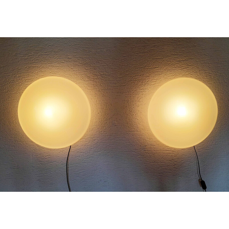 Pair of vintage Aj Eklipta wall lamps by Arne Jacobsen for Louis Poulsen, 1950