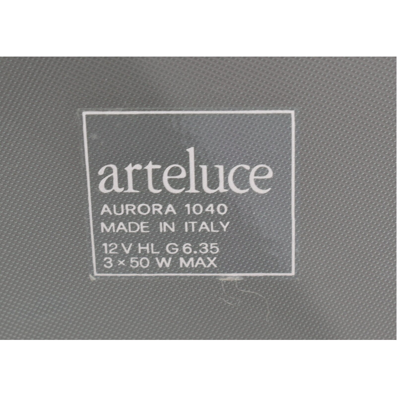 Par de candeeiros suspensos Aurora vintage da Arteluce, Itália 1983