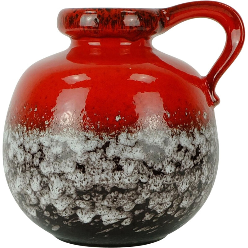 German Scheurich Keramik vase in red ceramic - 1960s