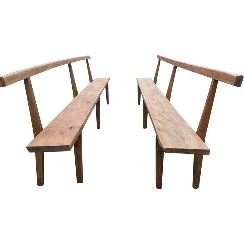 2 large church benches - 1940s