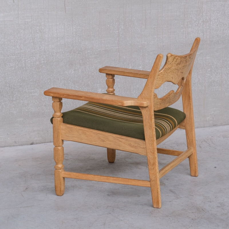 Fauteuil danois Razorblade vintage en chêne par Henning Kjaernulf, 1960