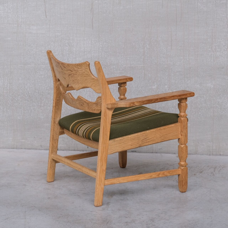Vintage Deense Razorblade eiken fauteuil van Henning Kjaernulf, 1960