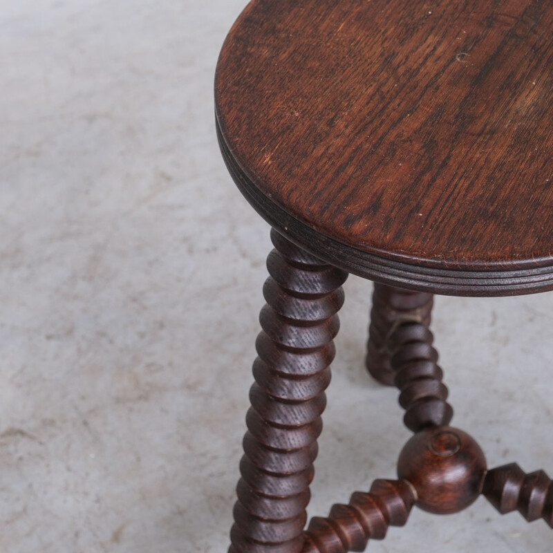 Tabouret vintage en chêne, 1940