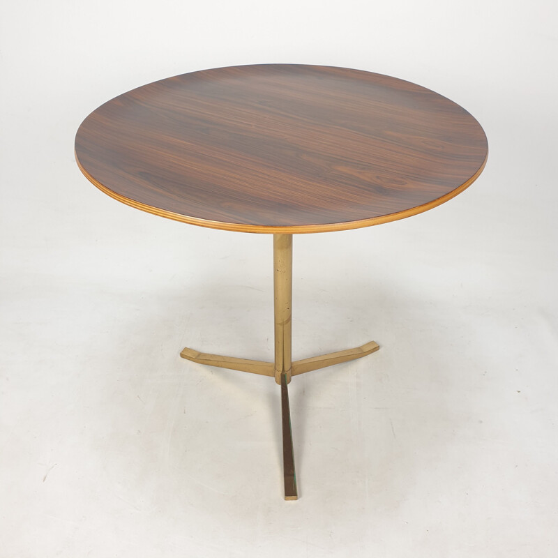 Vintage coffee table with brass legs by Osvaldo Borsani, Italy 1950