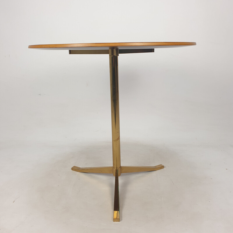 Vintage coffee table with brass legs by Osvaldo Borsani, Italy 1950