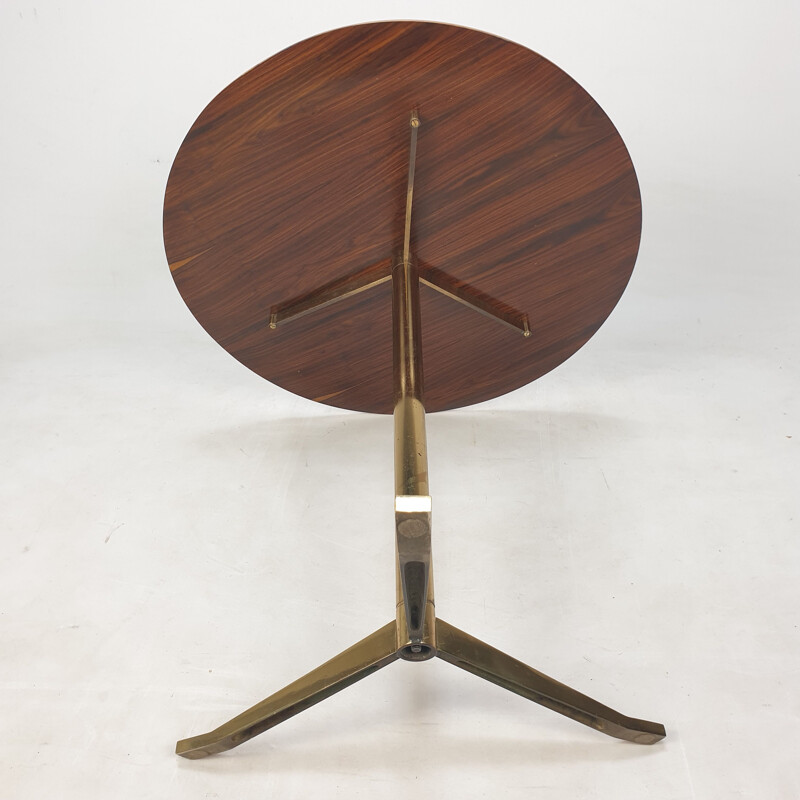Vintage coffee table with brass legs by Osvaldo Borsani, Italy 1950