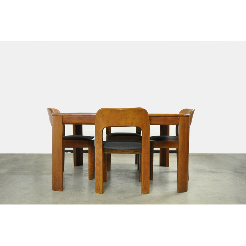 Vintage wooden dining set, 1970s