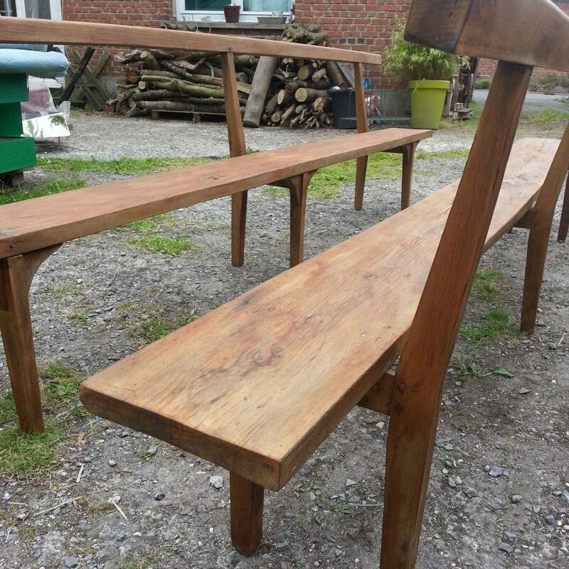 2 large church benches - 1940s