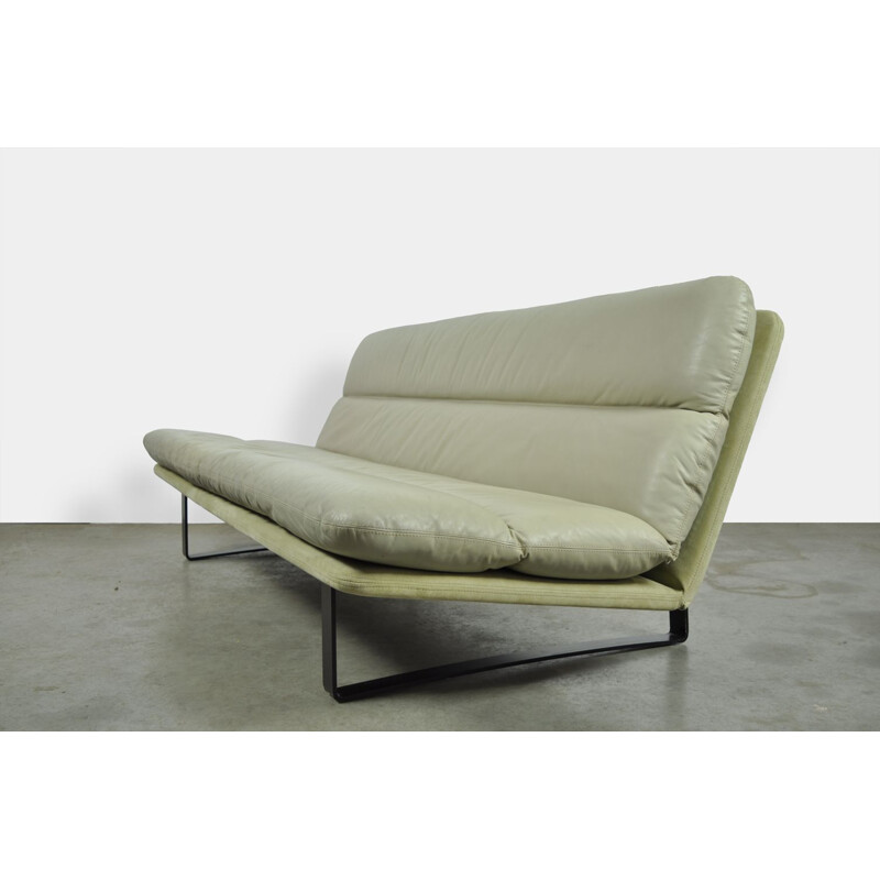 Vintage C683 sofá de couro por Kho Liang Ie para Artifort, 1960