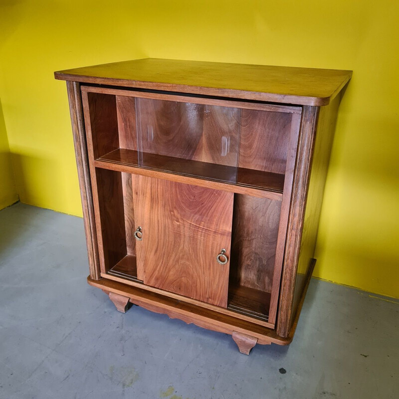 Vintage French mahogany bar furniture, 1950-1960s