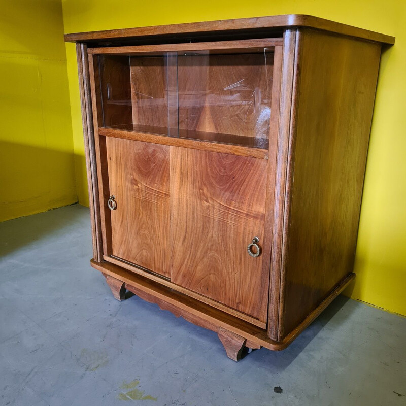 Vintage French mahogany bar furniture, 1950-1960s