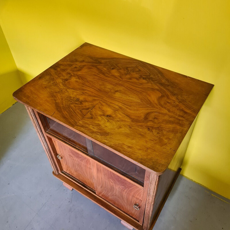 Vintage French mahogany bar furniture, 1950-1960s