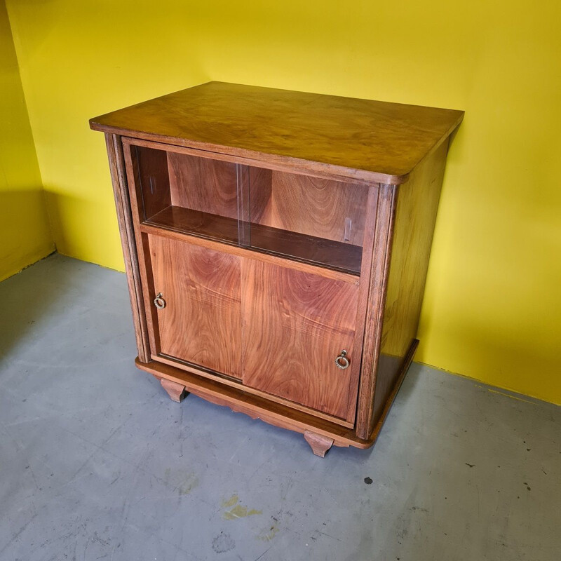 Vintage French mahogany bar furniture, 1950-1960s