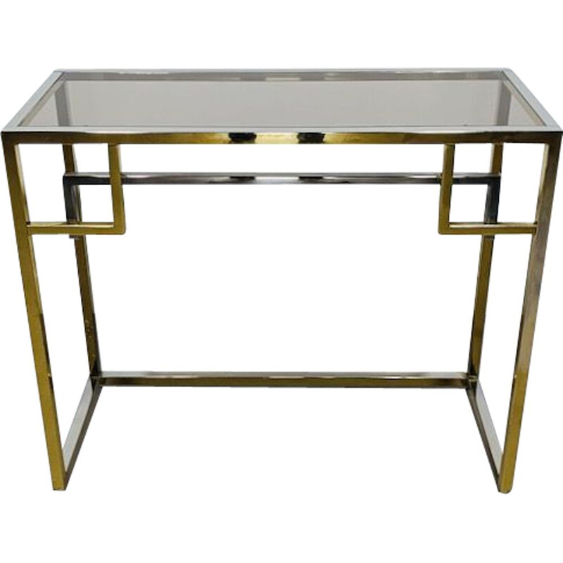 Belgo vintage chrom and smoked glass console