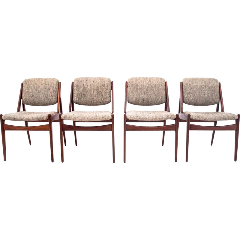 Set of 4 vintage "Ella" chairs by Arne Vodder for Vamo Mobelfabrik, Denmark 1960