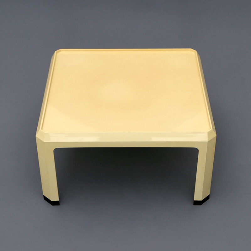 Abs vintage white coffee table by Alberto Rosselli for Kartell, 1960