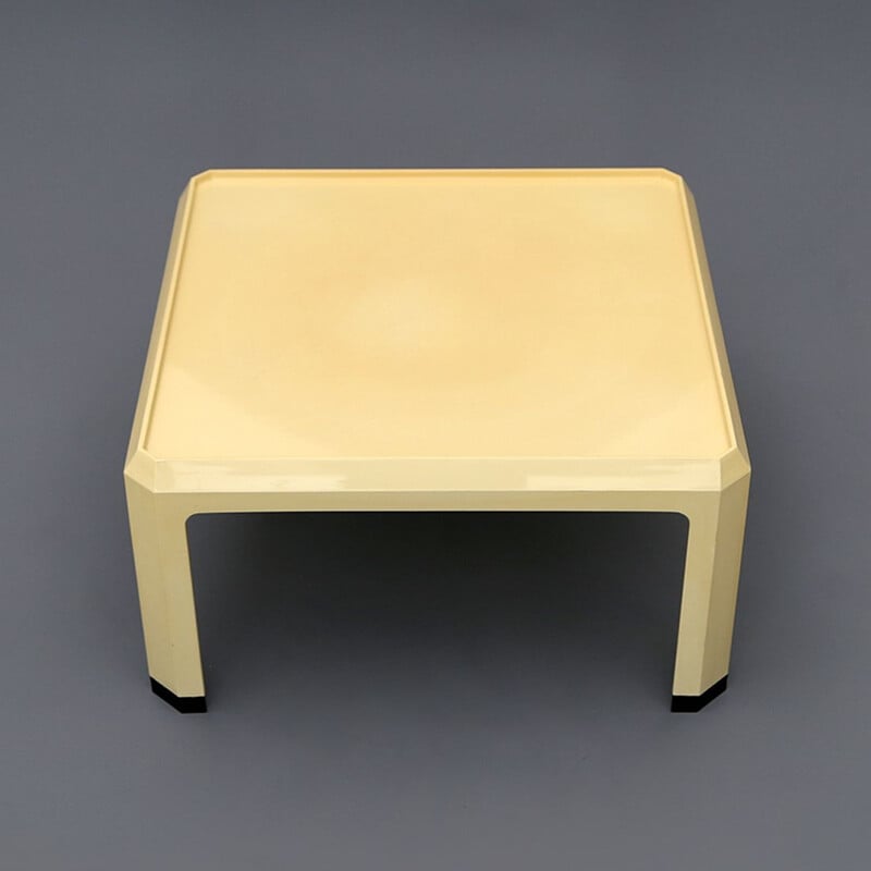 Tavolino bianco vintage Abs di Alberto Rosselli per Kartell, 1960