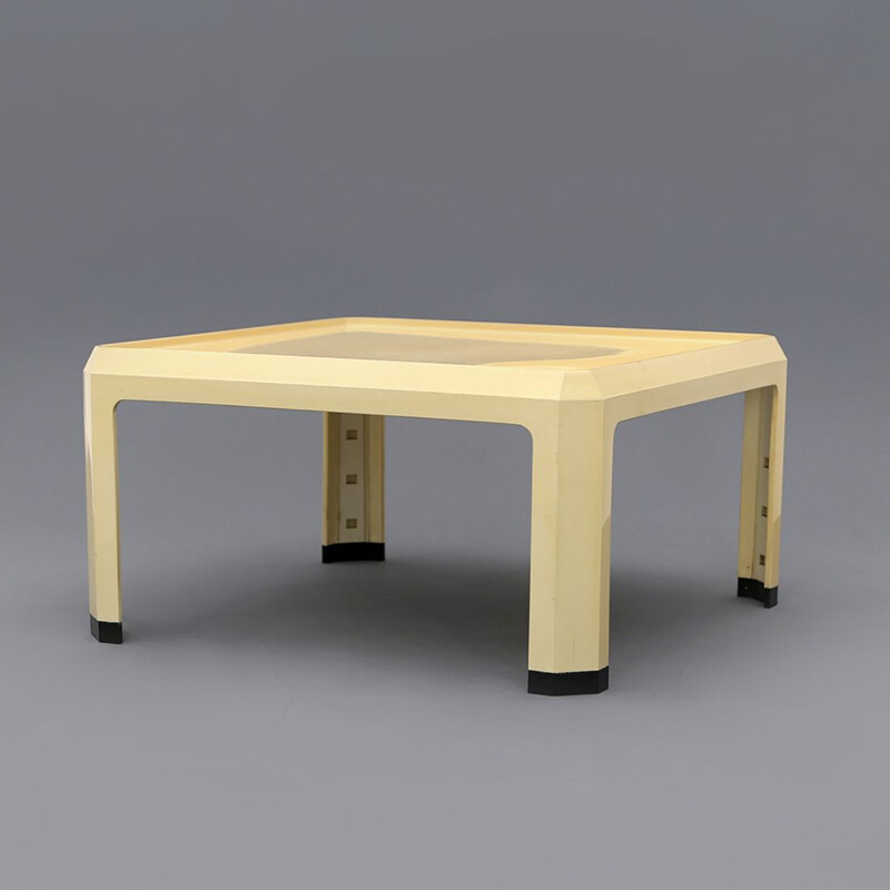 Tavolino bianco vintage Abs di Alberto Rosselli per Kartell, 1960