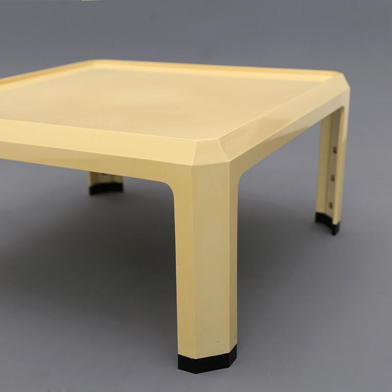 Table basse vintage blanche Abs d'Alberto Rosselli pour Kartell, 1960