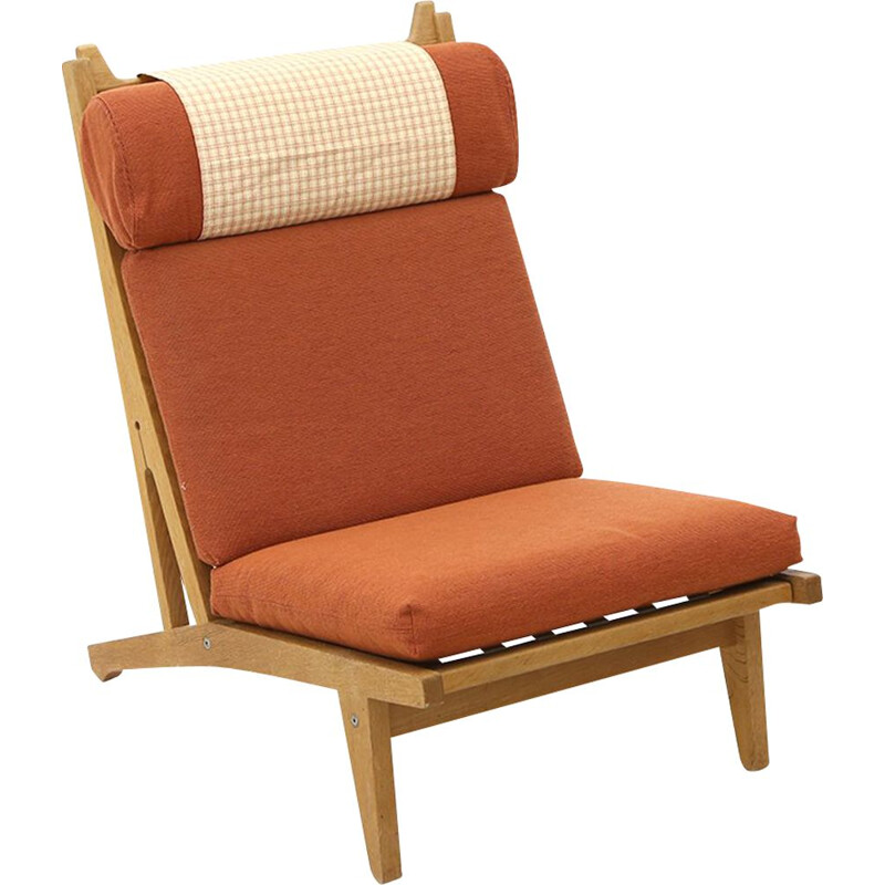 Vintage "Ge-375" oakwood armchair by Hans J. Wegner for Getama, 1960s