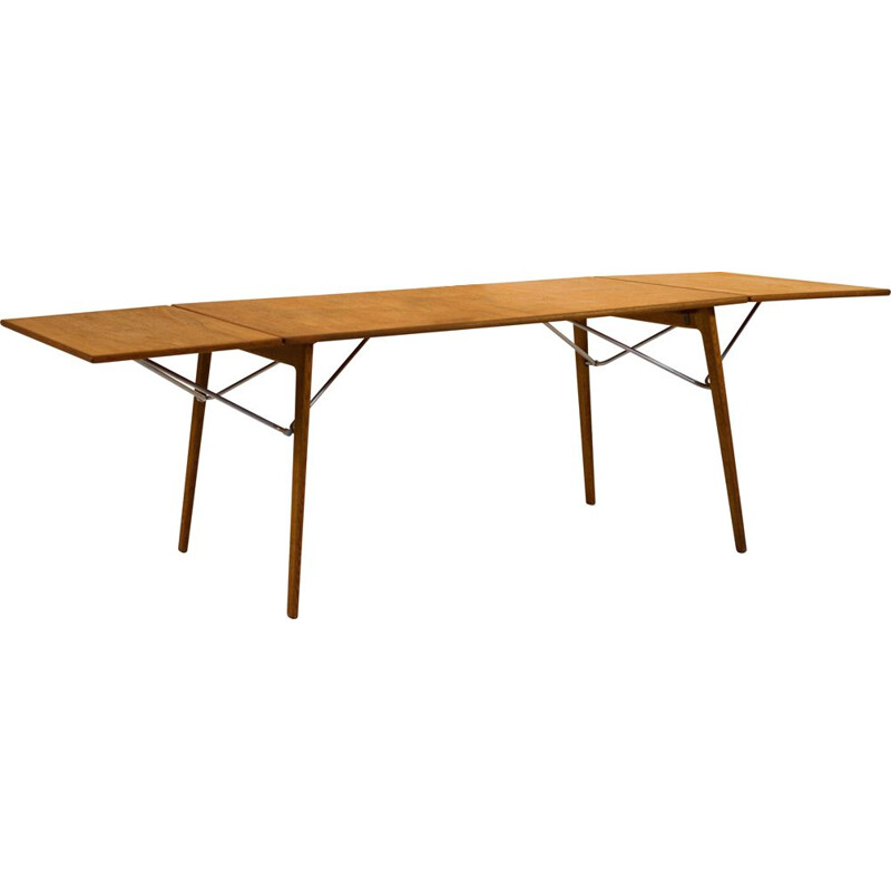 Vintage teak and oakwood dining table by Borge Mogensen, Denmark 1953