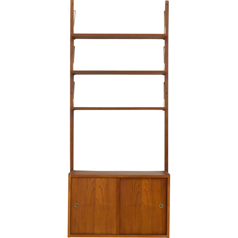 Danish mid century teak one bay wall unit by Preben Sorensen, 1960s