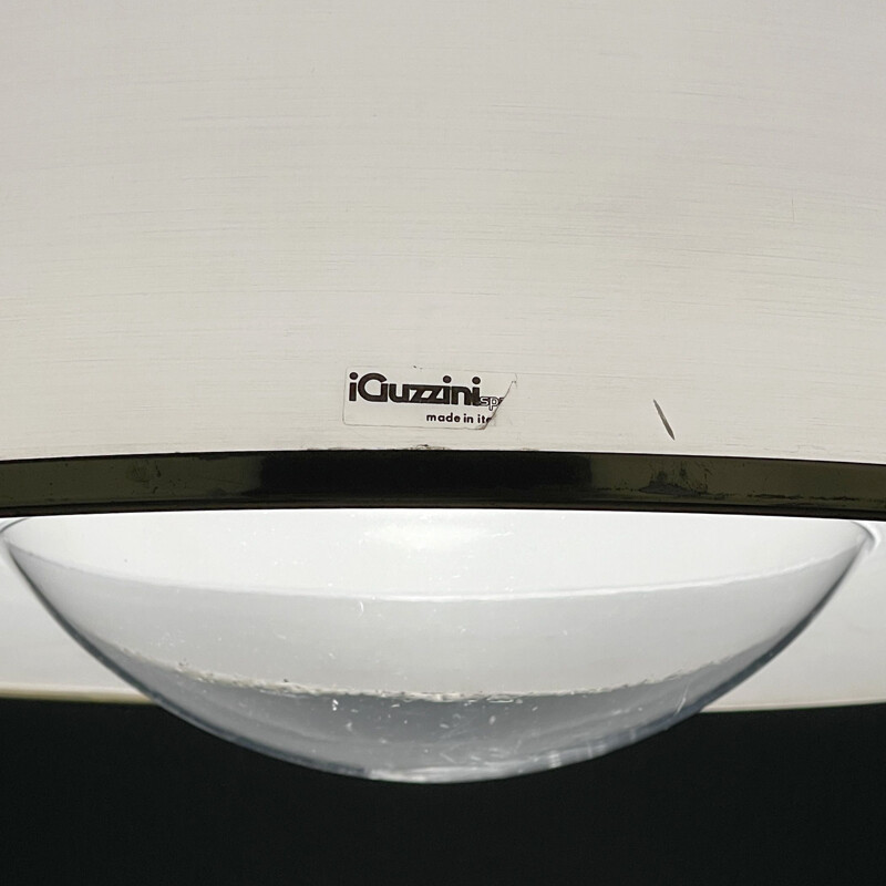 Vintage witte hanglamp "Kuala" van Franco Bresciani voor iGuzzini, Italië 1970