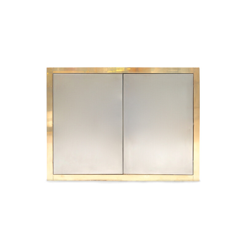 Brass and silver Cabinet, Axel Vervoordt - 1970s