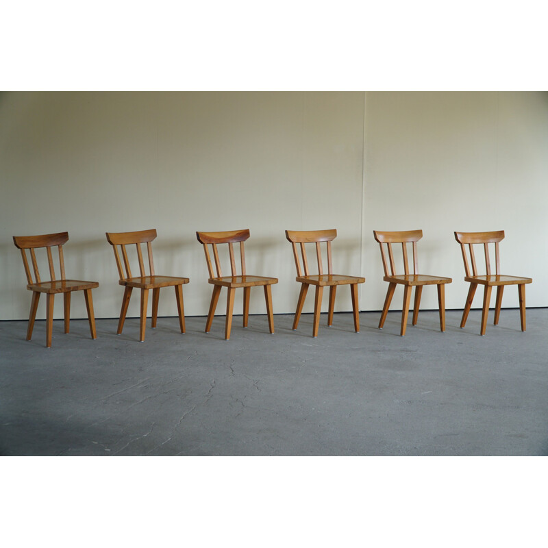 Set of 6 vintage dining chairs by Carl Malmsten for Karl Andersson and Söner, Sweden 1960s