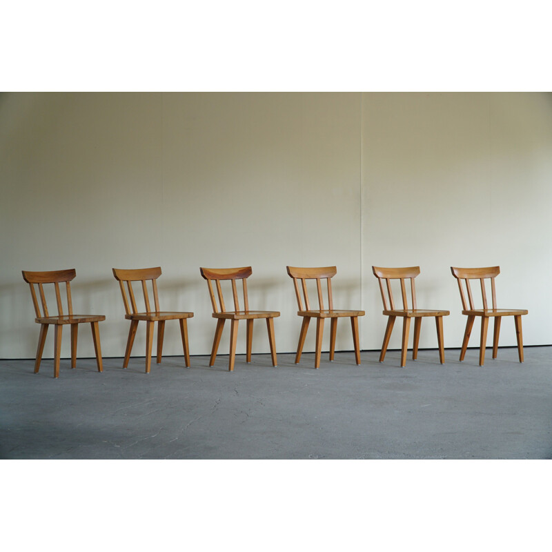Set of 6 vintage dining chairs by Carl Malmsten for Karl Andersson and Söner, Sweden 1960s