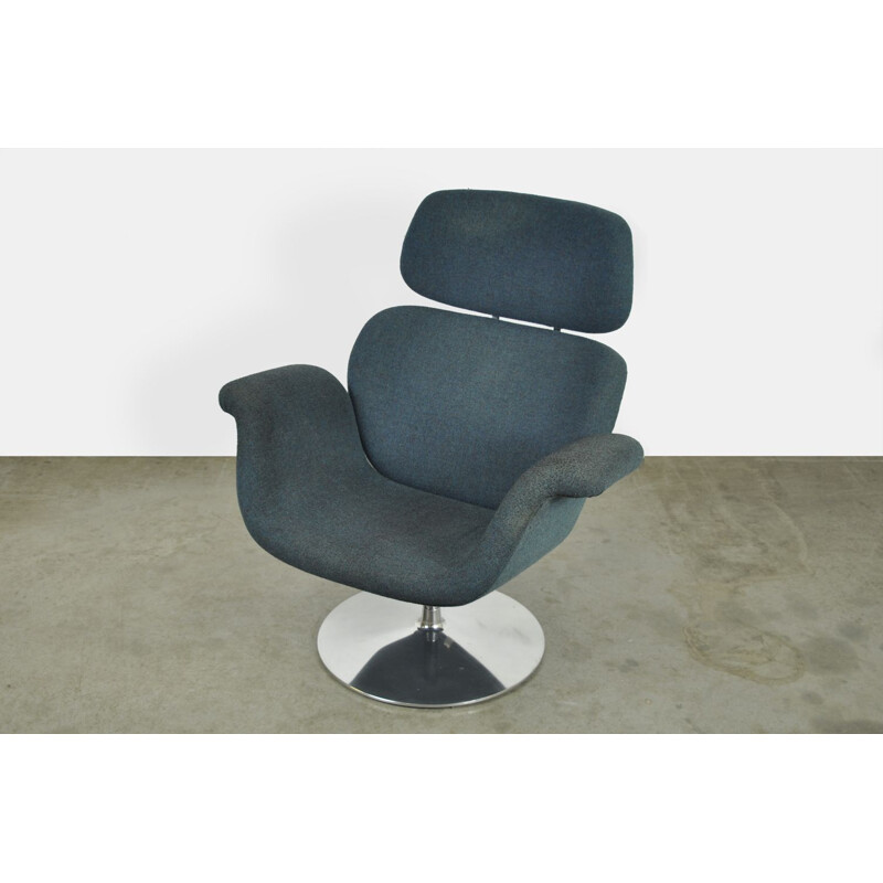 Vintage "big tulip" swivel armchair by Pierre Paulin for Artifort, Netherlands 1980s