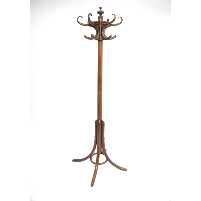 Vintage bentwood parrot coat rack by Thonet, 1900