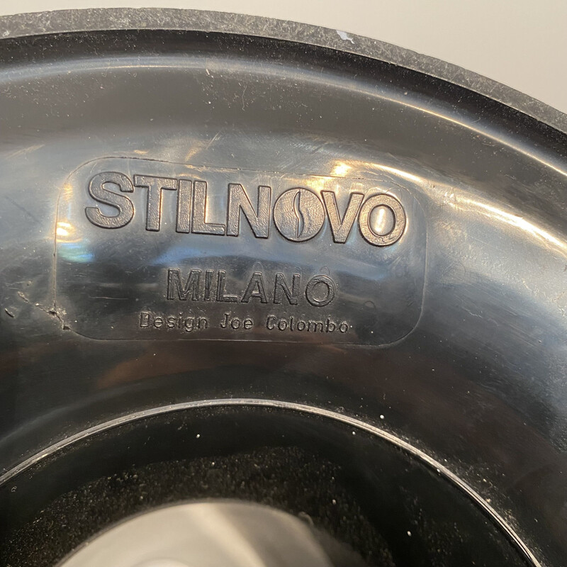 Vintage chromed metal ashtray by Joe Colombo for Stilnovo, Italy 1960s
