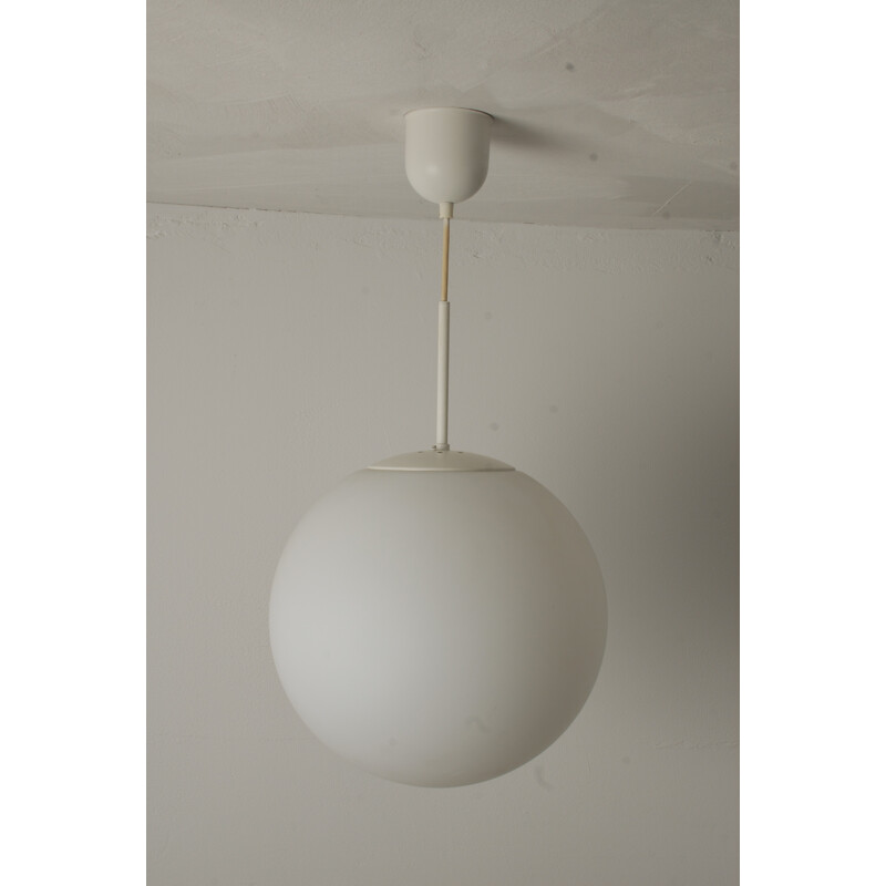 Glashütte Limburg opal glass ceiling light - 1960s