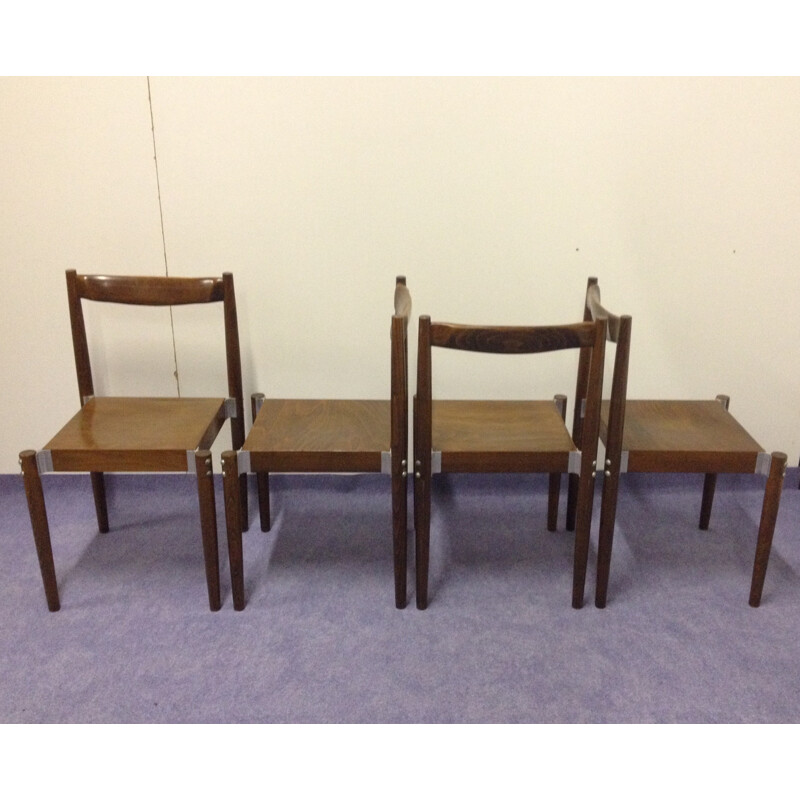 Suite of 4 chairs from Czechoslovakia - 1960s