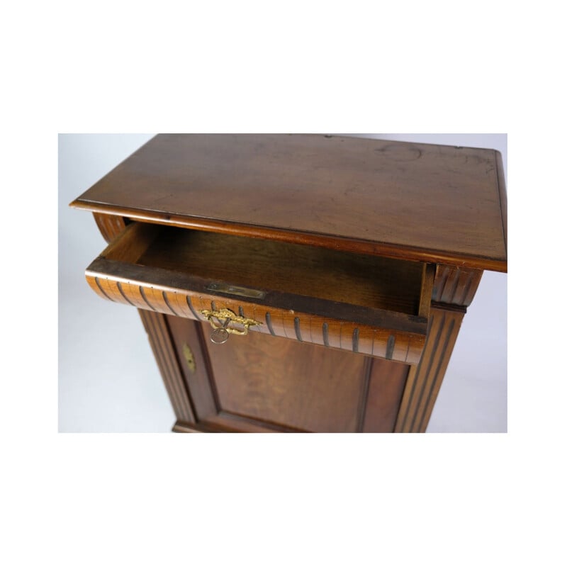 Meuble console vintage en acajou avec tiroir et porte, 1860