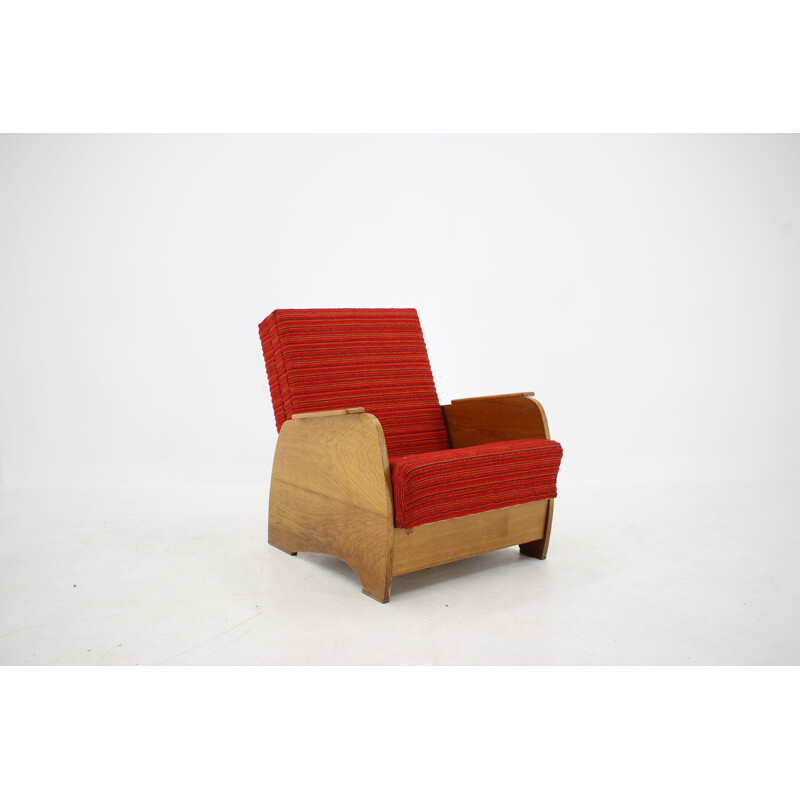 Vintage armchair convertible into daybed, 1960s