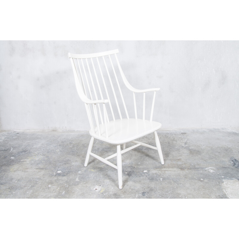 Nesto "Grandezza" armchair in white lacquered birch, Lena LARSSON - 1960s