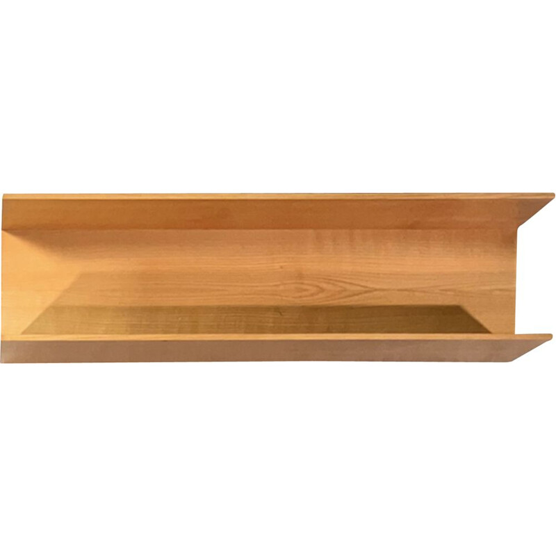 Vintage wall shelf in light wood by Walter Wirz for Wilhelm Renz, 1960