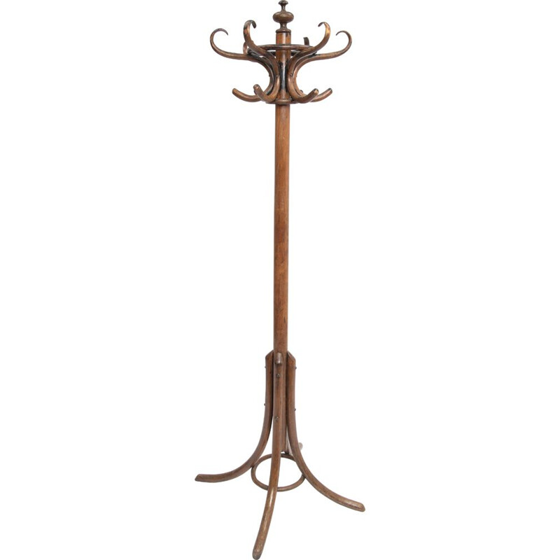 Vintage bentwood parrot coat rack by Thonet, 1900