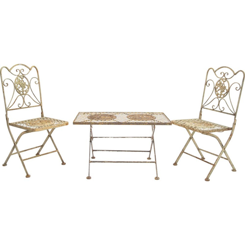 Vintage cast iron garden furniture for children