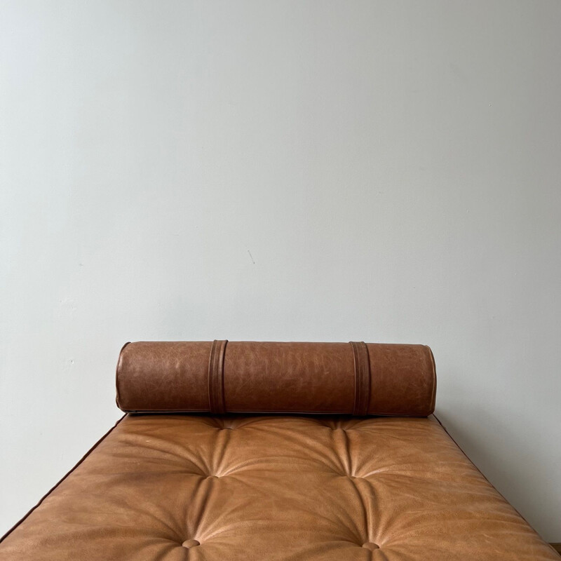 Danish mid-century teak and leather daybed, 1960s